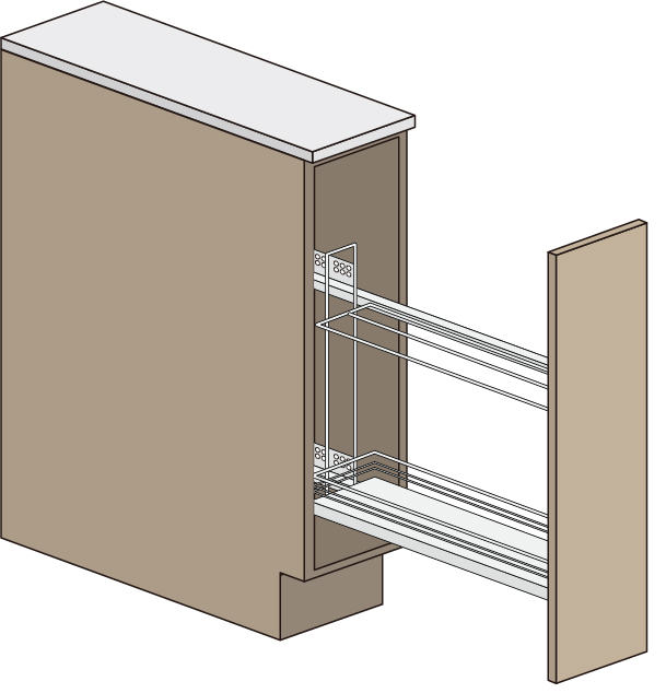 キッチン収納スライドストッカートレーホルダー1