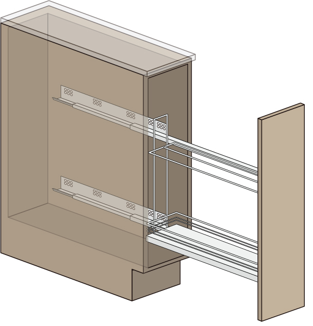 キッチン収納スライドストッカートレーホルダー2