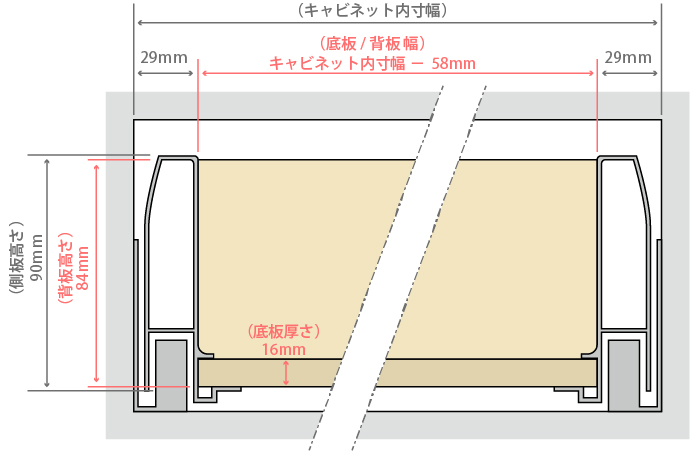 引出システム(ノヴァデラックス・プロ)/サイズ参考1