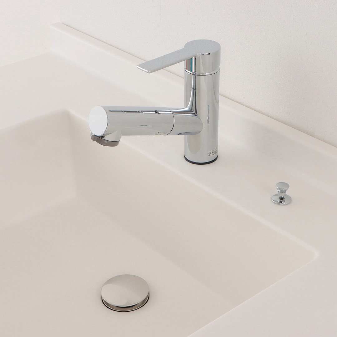 セミオーダー人工大理石一体洗面カウンターFlex Sink（ﾌﾚｯｸｽｼﾝｸ）ﾌﾗｯﾄﾀｲﾌﾟD600