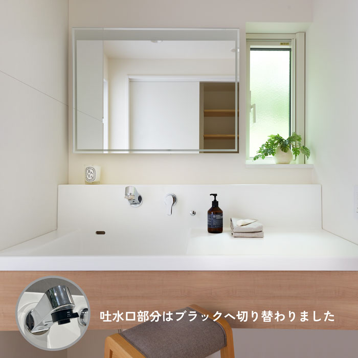 セミオーダー人工大理石一体洗面カウンターFlex Sink（ﾌﾚｯｸｽｼﾝｸ）ﾊｲﾊﾞｯｸﾀｲﾌﾟD600