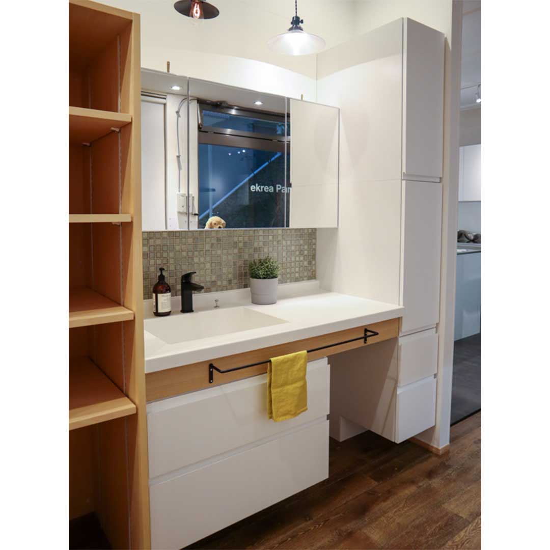 オリジナル洗面化粧台セットCrema（ｸﾚﾏ）Style-H W1200 ｃタイプL