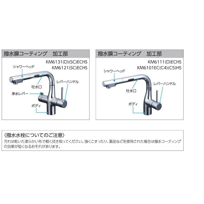 キッチン混合水栓　節湯A1　節湯C1　節湯AB KM6131シリーズ KVK