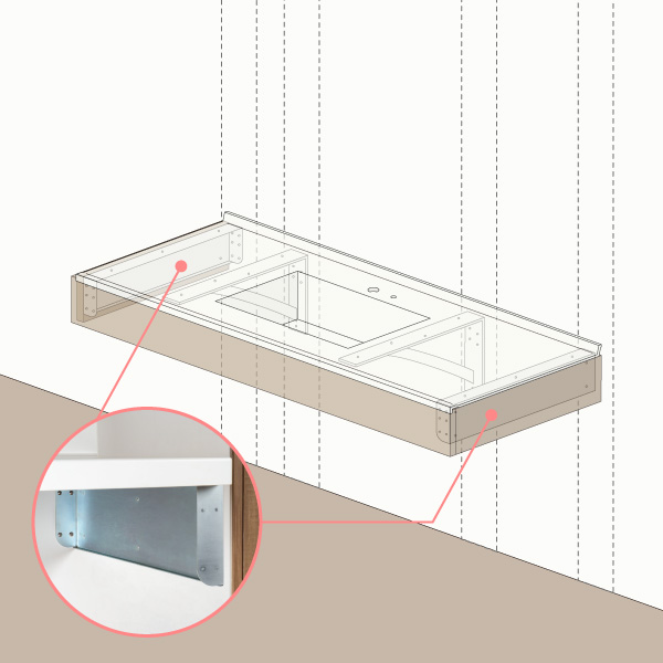 Flex Sink（ﾌﾚｯｸｽｼﾝｸ)専用ブラケット