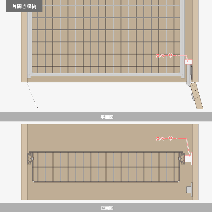 引出レール付ワイヤーバスケット（重量用）