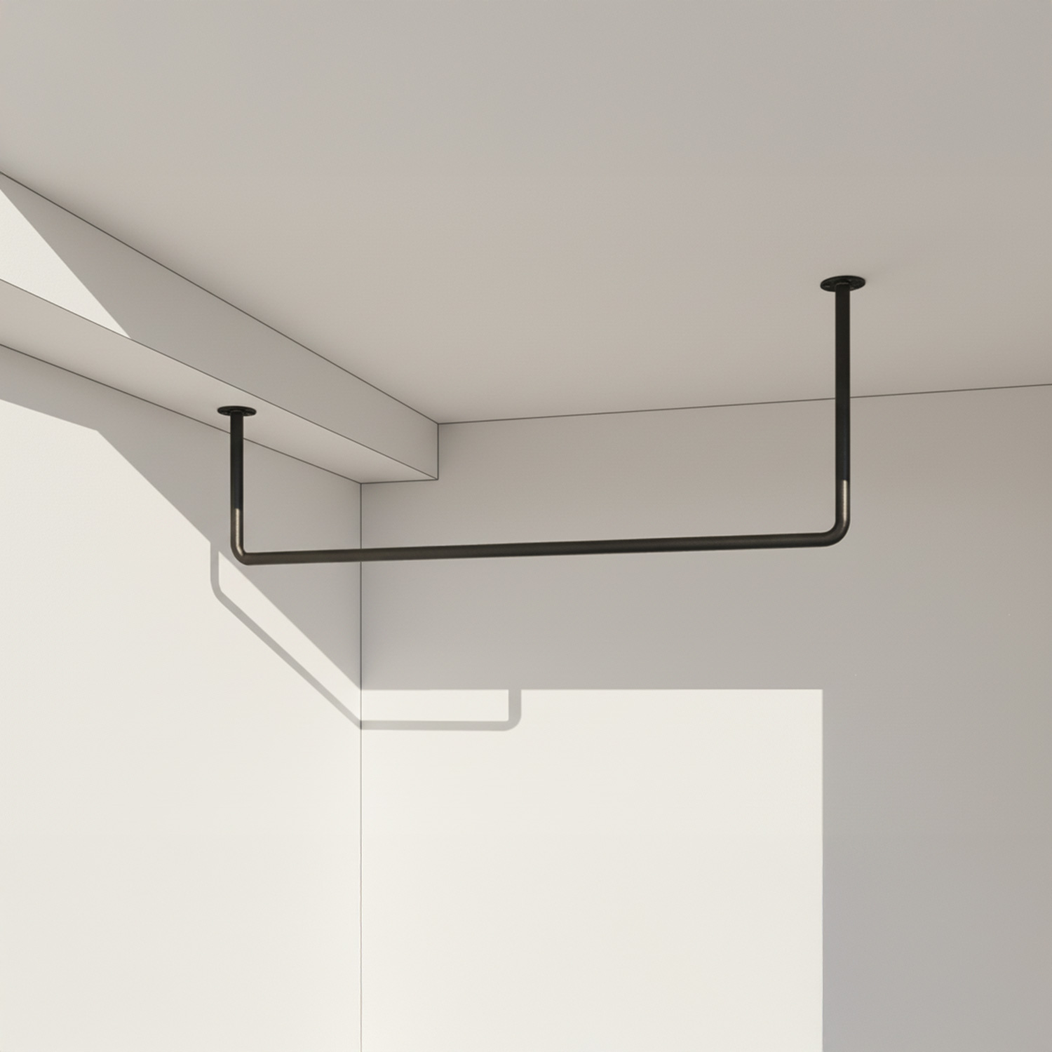 アイアン物干しハンガー φ16【Uタイプ】高さ非対称