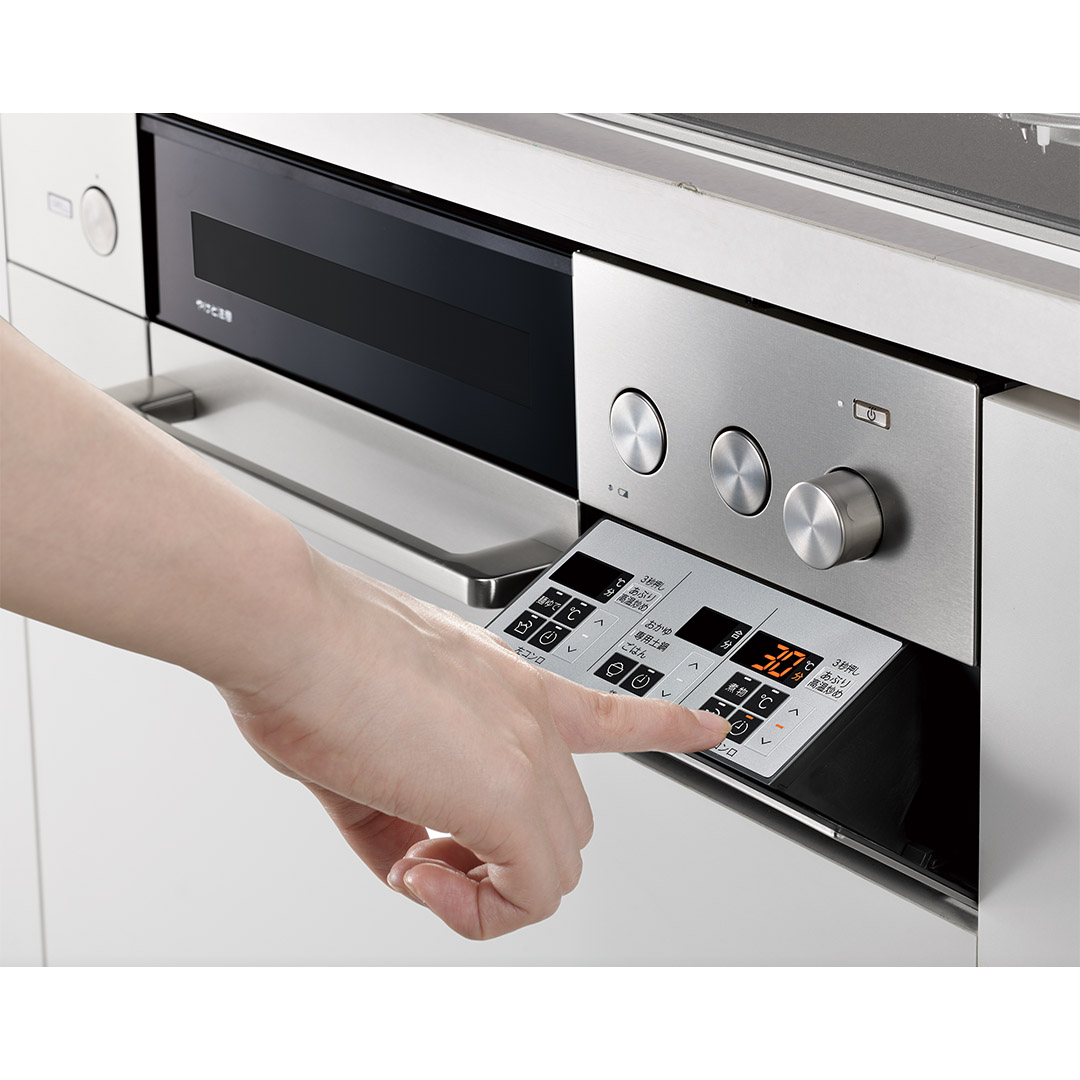 Premium ガスコンロ W75･60 silver/black DELICIA 換気連動 ｺｺｯﾄ類複数対応(別売)