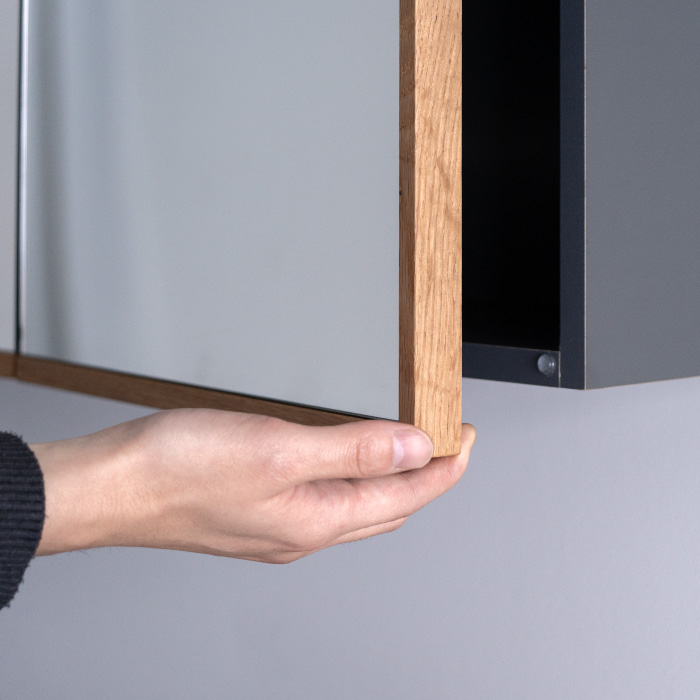 木枠ミラーキャビネット