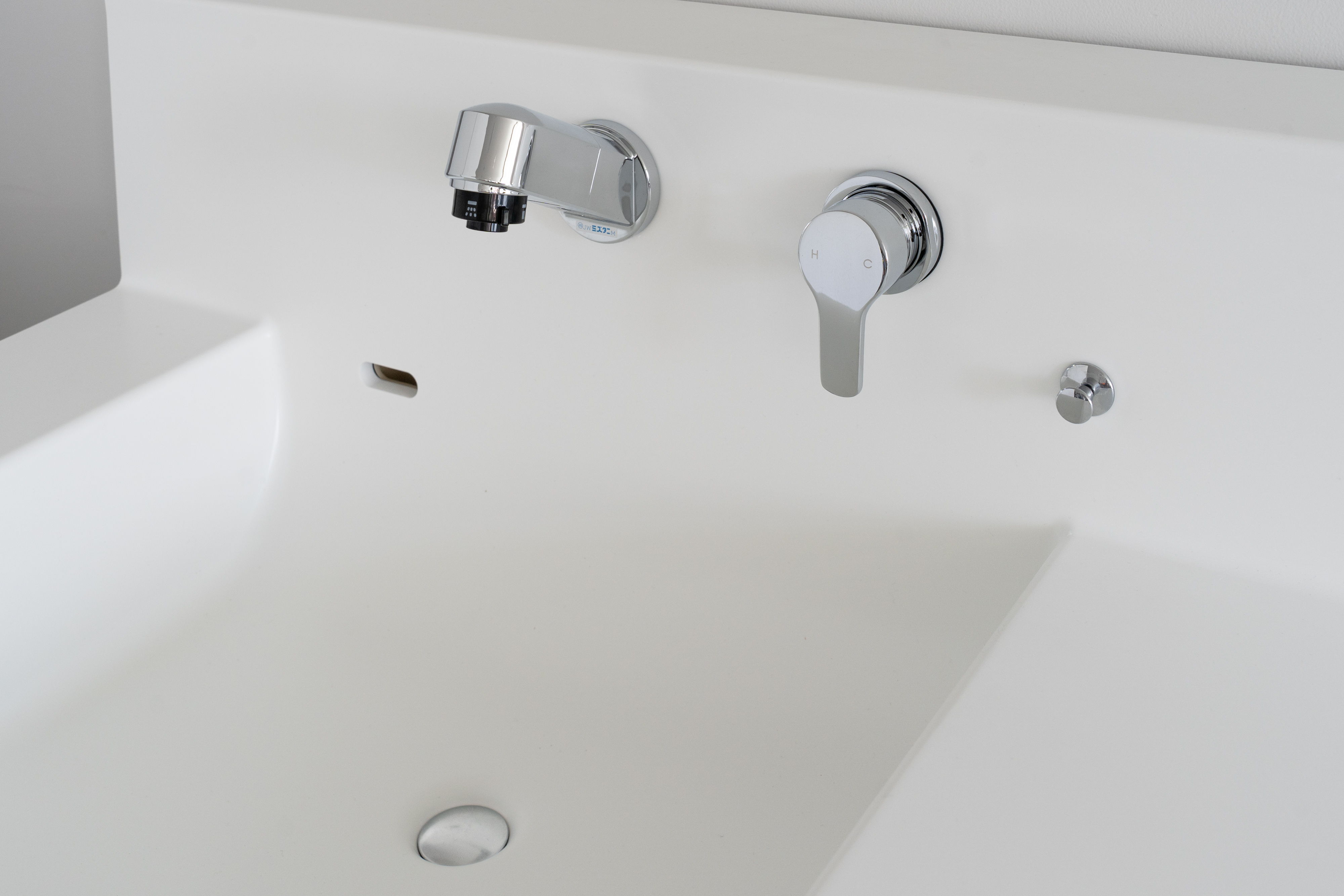 BMC系人工大理石洗面カウンターFlex Sink(ﾌﾚｯｸｽｼﾝｸ)ﾊｲﾊﾞｯｸﾀﾞﾌﾞﾙﾎﾞｳﾙﾀｲﾌﾟ